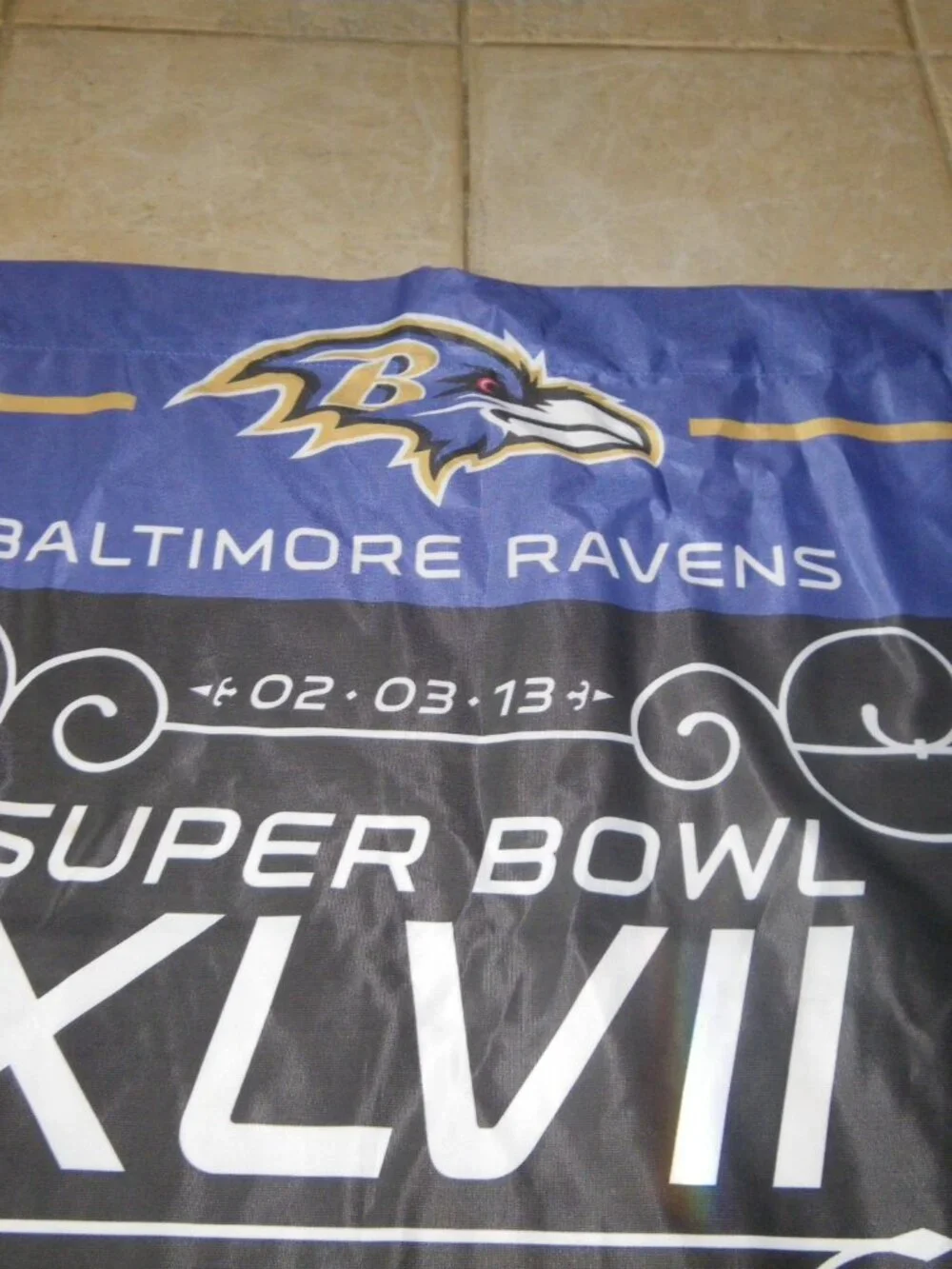 NFL Super Bowl XLVII 02-03-13 Baltimore Ravens vs. San Francisco 49ers Banner